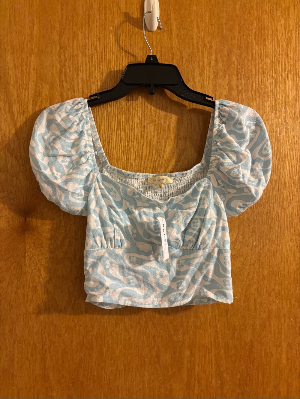 LA Hearts Blue and White Top | New with Tags